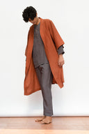 Cinnamon Linen Robe