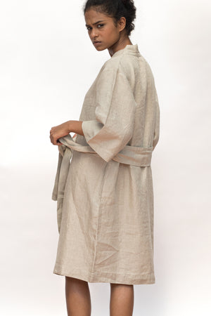 Undyed Linen Robe