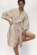 Undyed Linen Robe