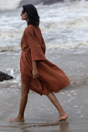 Cinnamon Linen Robe