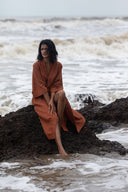 Cinnamon Linen Robe