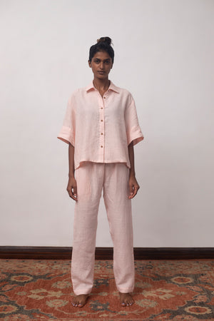 Gulabjal Linen Women's Pyjama Set