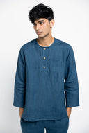 Indigo Linen Men's Pyjama Set