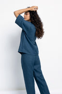 Indigo Linen Women's Pyjama Set