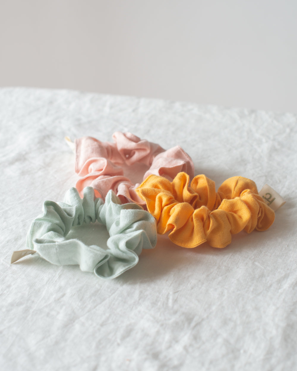Upcycled Linen Scrunchies