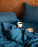 Indigo Linen Duvet Cover