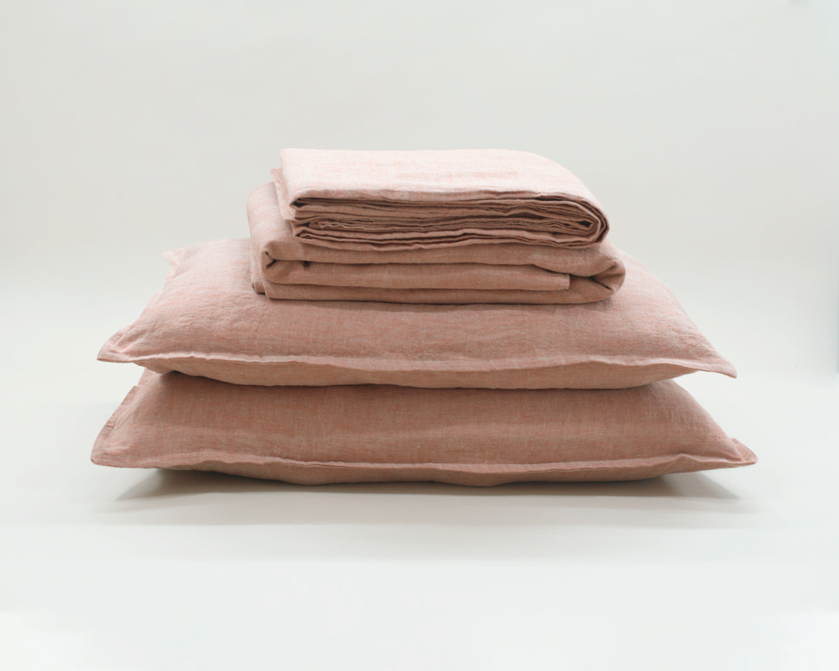 Terracotta Linen Bed Set