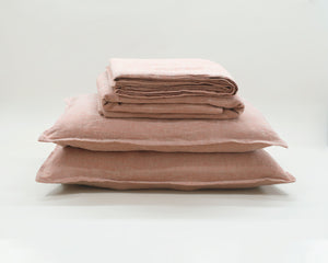 Terracotta Linen Bed Set