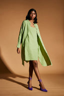 Pista Linen Shirt Dress