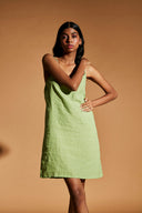 Pista Linen Slip Dress