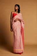 Candy Floss Linen Saree