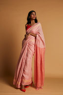 Candy Floss Linen Saree