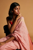 Candy Floss Linen Saree