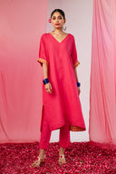 Rani Linen Dolman Kurta Set